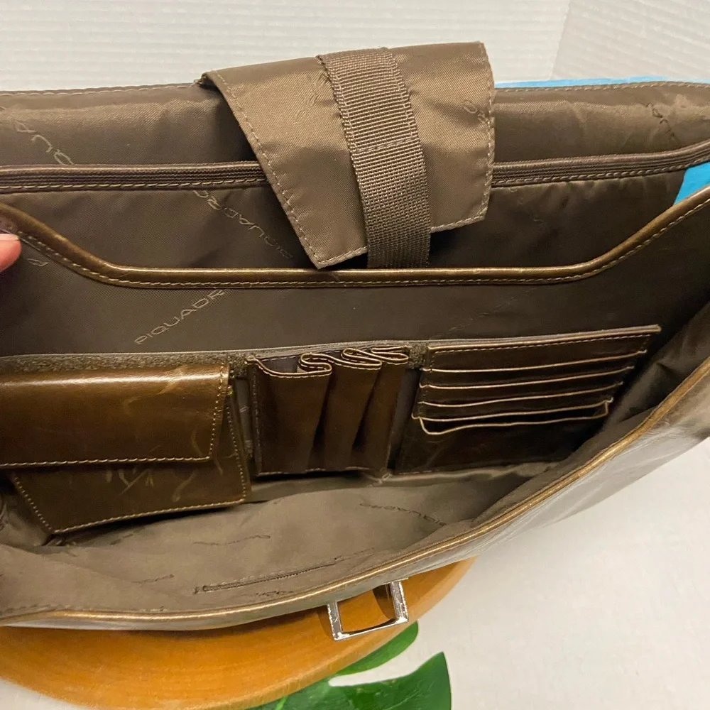 Piquadro Leather Lap Top Bag